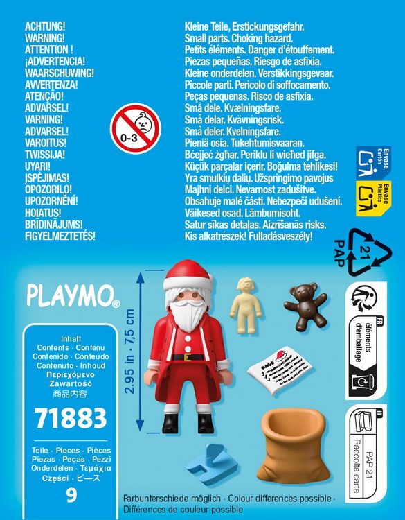 Produktbild: PLAYMOBIL 71883 Weihnachtsmann mit Wunschzettel