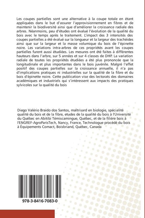 Produktbild: Qualit&eacute; du bois et de la fibre d'&eacute;pinette noire apr&egrave;s coupe partielle