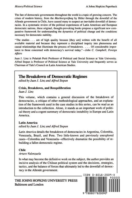 Produktbild: The Breakdown of Democratic Regimes
