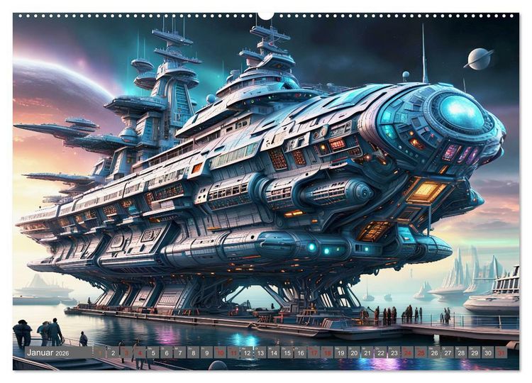 Produktbild: Kriegsschiffe Anbruch einer neuen &Auml;ra (hochwertiger Premium Wandkalender 2026 DIN A2 quer), Kunstdruck in Hochglanz