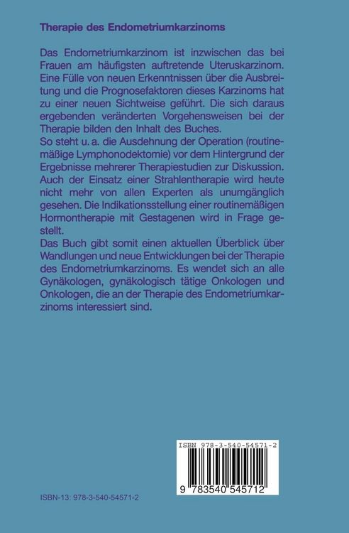 Produktbild: Therapie des Endometriumkarzinoms