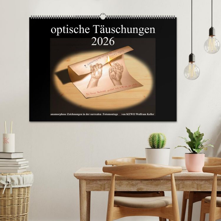 Produktbild: optische T&auml;uschungen 2026 (Wandkalender 2026 DIN A2 quer), CALVENDO Monatskalender