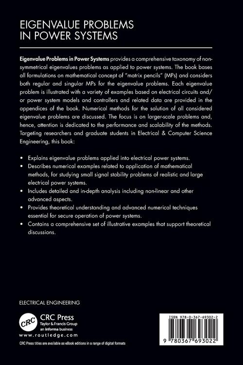 Produktbild: Eigenvalue Problems in Power Systems