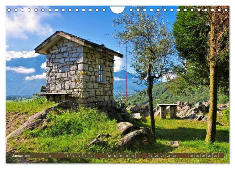 Produktbild: Comer See - Mediterraner Charme in alpiner Landschaft (Wandkalender 2026 DIN A4 quer), CALVENDO Monatskalender