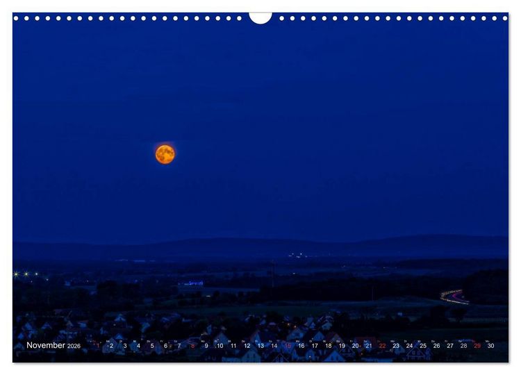 Produktbild: Unterfranken bei Nacht (Wandkalender 2026 DIN A3 quer), CALVENDO Monatskalender