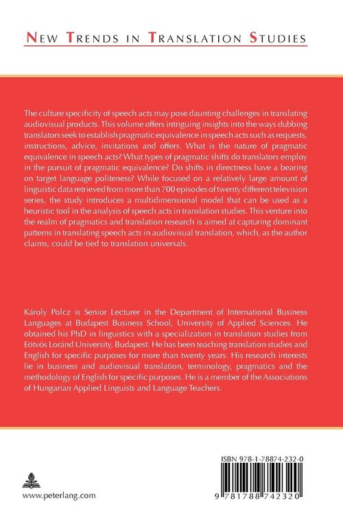 Produktbild: Speech Acts, Directness and Politeness in Dubbing