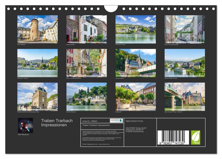 Produktbild: Traben Trarbach Impressionen (Wandkalender 2026 DIN A4 quer), CALVENDO Monatskalender