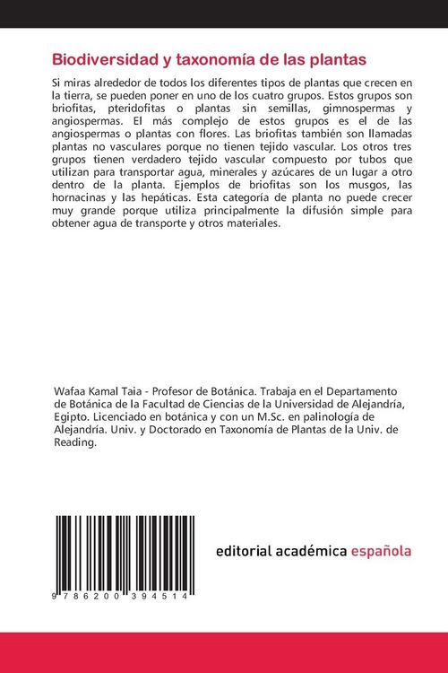 Produktbild: Biodiversidad y taxonom&iacute;a de las plantas