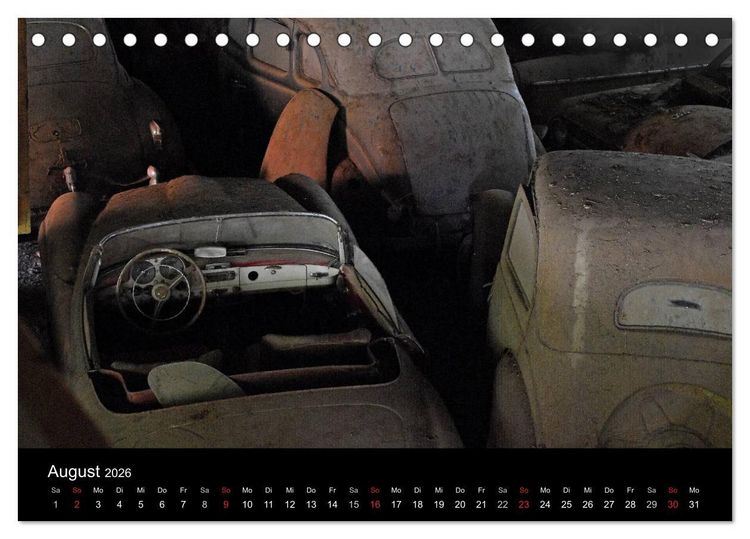 Produktbild: ROSTLAUBEN Die sch&ouml;nsten Autowracks (Tischkalender 2026 DIN A5 quer), CALVENDO Monatskalender