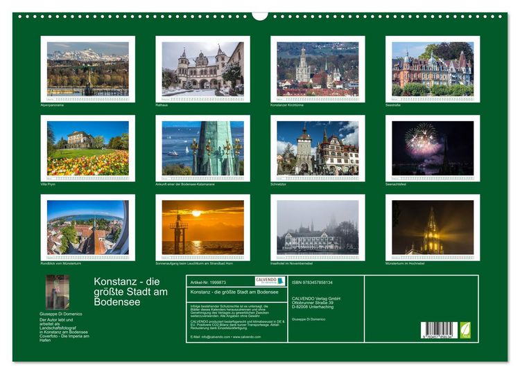 Produktbild: Konstanz - die gr&ouml;&szlig;te Stadt am Bodensee (Wandkalender 2026 DIN A2 quer), CALVENDO Monatskalender