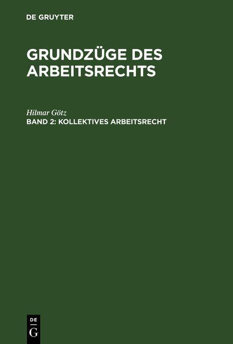 Produktbild: Kollektives Arbeitsrecht