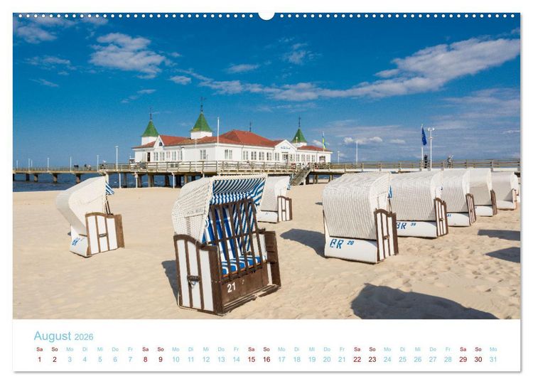 Produktbild: Unterwegs auf Usedom (Wandkalender 2026 DIN A2 quer), CALVENDO Monatskalender