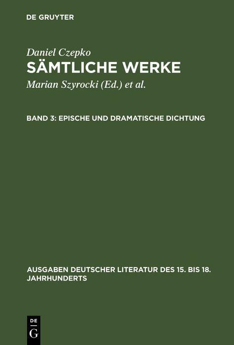 Produktbild: Epische und dramatische Dichtung