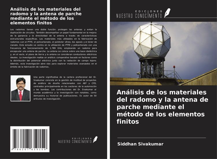 Produktbild: An&aacute;lisis de los materiales del radomo y la antena de parche mediante el m&eacute;todo de los elementos finitos