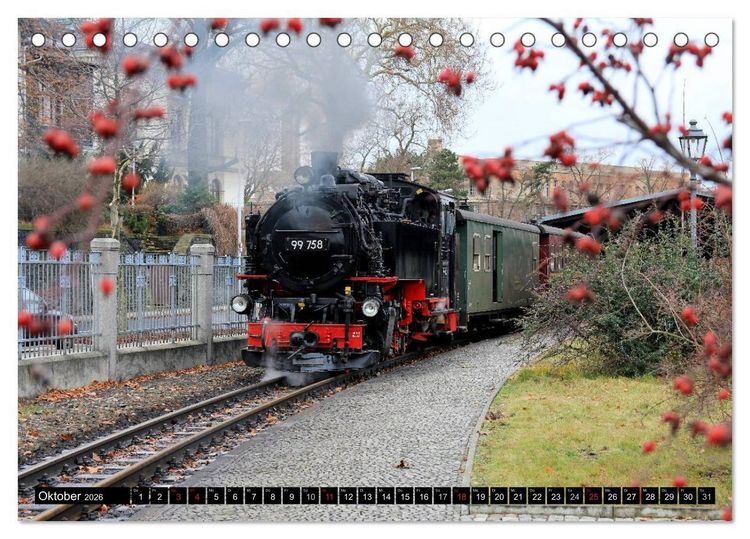 Produktbild: Bahnland Sachsen (Tischkalender 2026 DIN A5 quer), CALVENDO Monatskalender