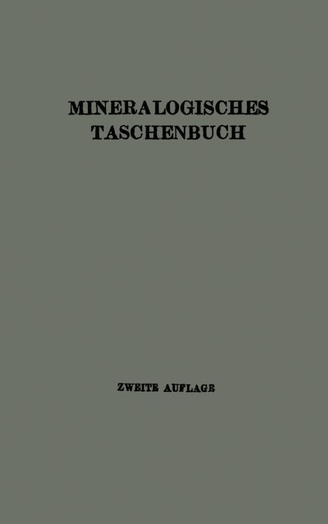 Produktbild: Mineralogisches Taschenbuch der Wiener Mineralogischen Gesellschaft