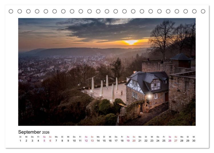 Produktbild: Marburger Ansichten (Tischkalender 2026 DIN A5 quer), CALVENDO Monatskalender