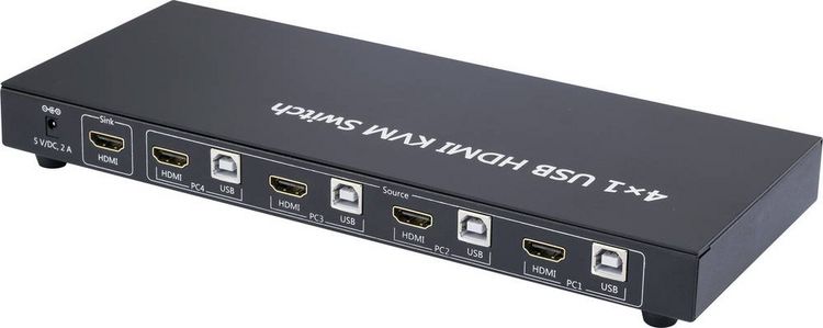 Produktbild: SpeaKa Professional 4 Port KVM-Umschalter HDMI USB 1920 x 1080 Pixel, 3840 x 2160 Pixel