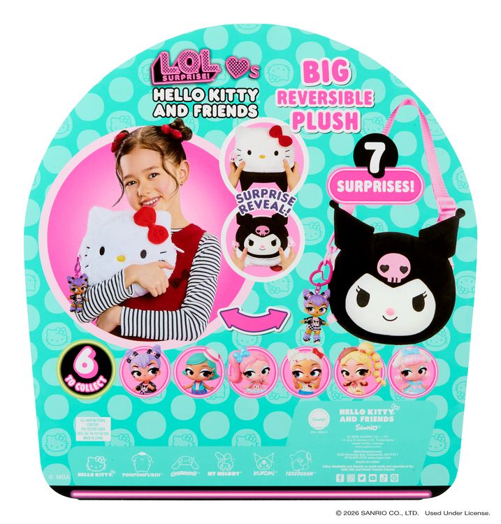 Produktbild: L.O.L. Surprise Loves Hello Kitty & Friends BIG Reversible Plush Asst (Wave A)