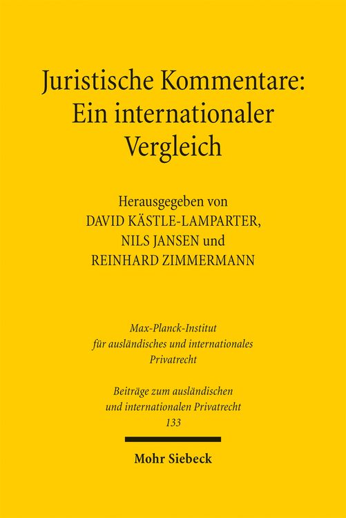Produktbild: Juristische Kommentare: Ein internationaler Vergleich