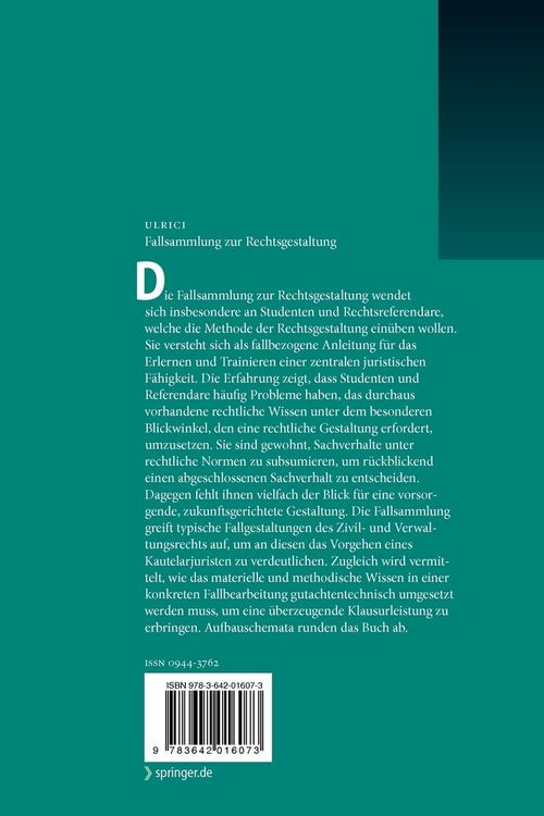Produktbild: Fallsammlung zur Rechtsgestaltung