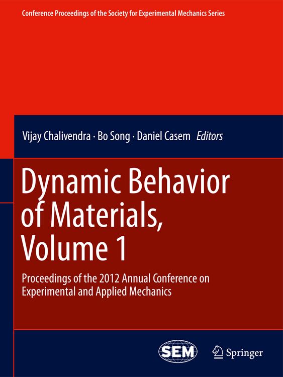 Produktbild: Dynamic Behavior of Materials, Volume 1