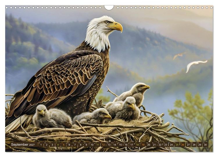 Produktbild: Tierkinder der L&uuml;fte - Vogelwelt (Wandkalender 2027 DIN A3 quer), CALVENDO Monatskalender