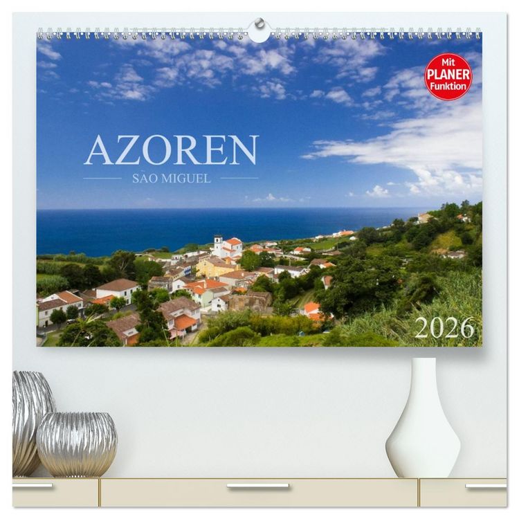 Produktbild: Azoren - S&atilde;o Miguel (hochwertiger Premium Wandkalender 2026 DIN A2 quer), Kunstdruck in Hochglanz