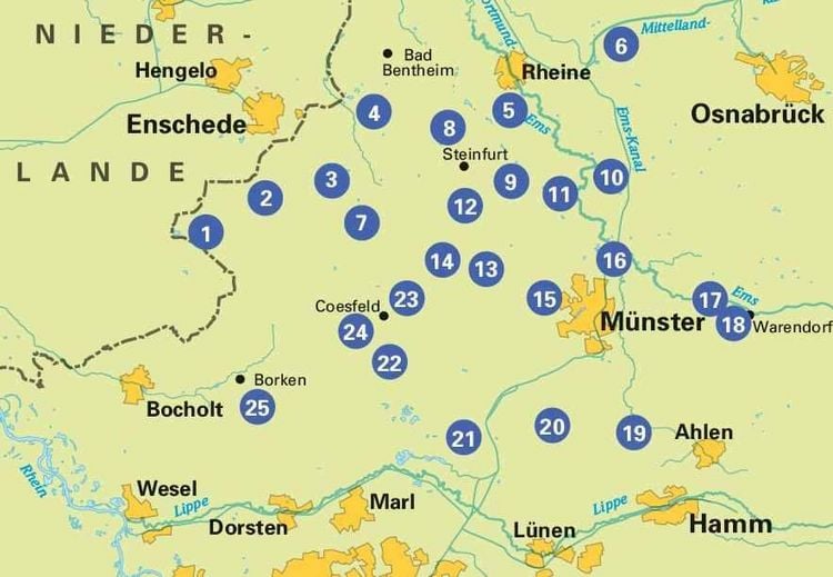Produktbild: Die 25 sch&ouml;nsten E-Bike Touren im M&uuml;nsterland