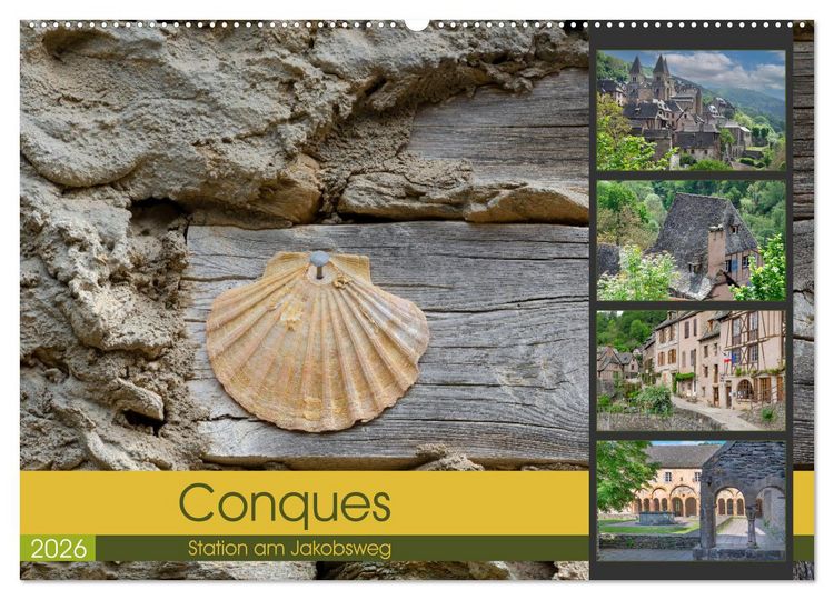 Produktbild: Conques ist eine wichtige Station am franz&ouml;sischen Jakobsweg (Wandkalender 2026 DIN A2 quer), CALVENDO Monatskalender