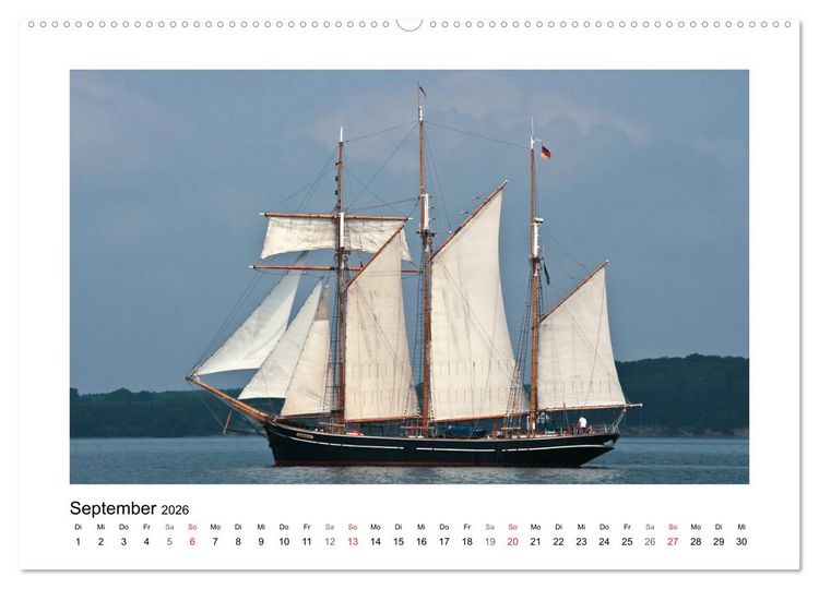Produktbild: Traditionsschiffe auf der Ostsee (Wandkalender 2026 DIN A2 quer), CALVENDO Monatskalender