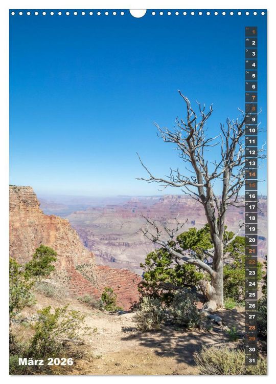 Produktbild: GRAND CANYON Imposante Aussichten (Wandkalender 2026 DIN A3 hoch), CALVENDO Monatskalender
