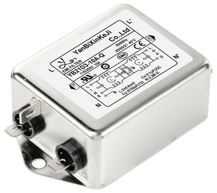 Produktbild: TRU COMPONENTS TC-10471948 Entst&ouml;rfilter 250 V/AC 10 A 0.6 mH (L x B x H) 75 x 51 x 37 mm 1 St.