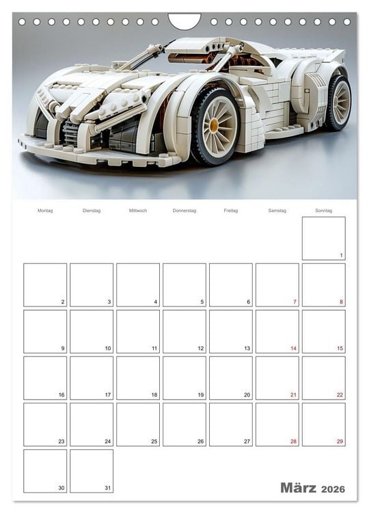 Produktbild: Gesteckte coole Flitzer (Wandkalender 2026 DIN A4 hoch), CALVENDO Monatskalender