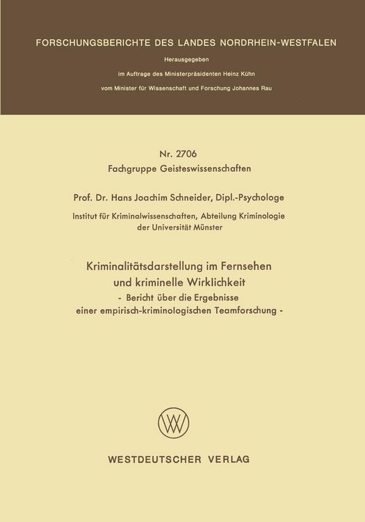 Produktbild: Kriminalit&auml;tsdarstellung im Fernsehen und kriminelle Wirklichkeit