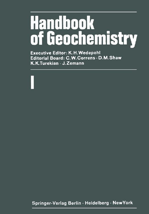 Produktbild: Handbook of Geochemistry