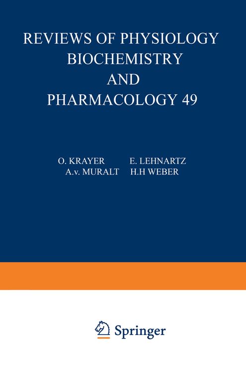 Produktbild: Ergebnisse der Physiologie, Biologischen Chemie und Experimentellen Pharmakologie