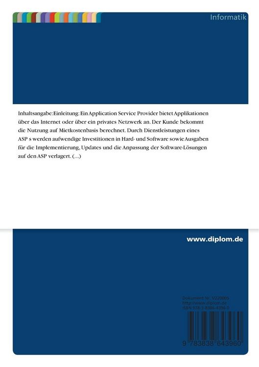 Produktbild: Application Service Providing