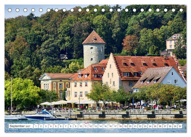 Produktbild: &Uuml;berlingen - Oase am Bodensee (Tischkalender 2027 DIN A5 quer), CALVENDO Monatskalender