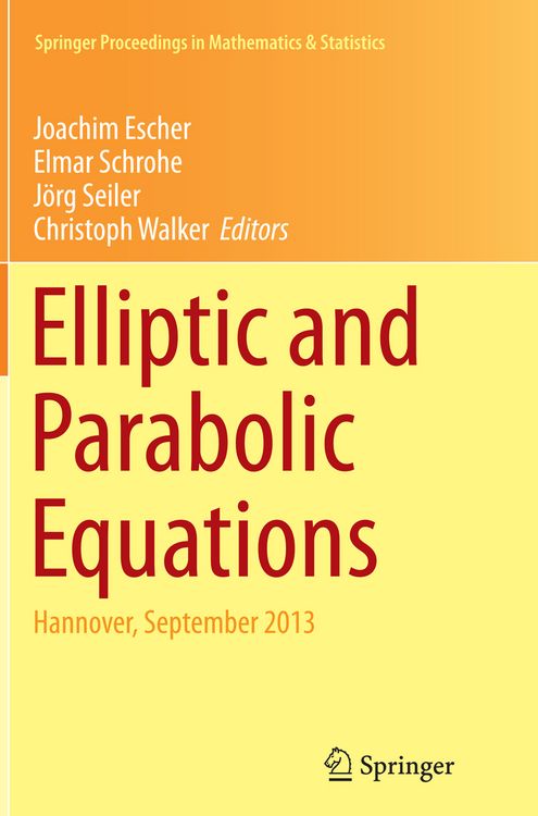 Produktbild: Elliptic and Parabolic Equations