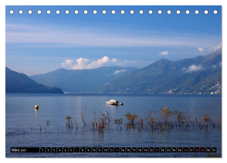Produktbild: Lago Maggiore - Der malerische See in Italien und der Schweiz (Tischkalender 2027 DIN A5 quer), CALVENDO Monatskalender
