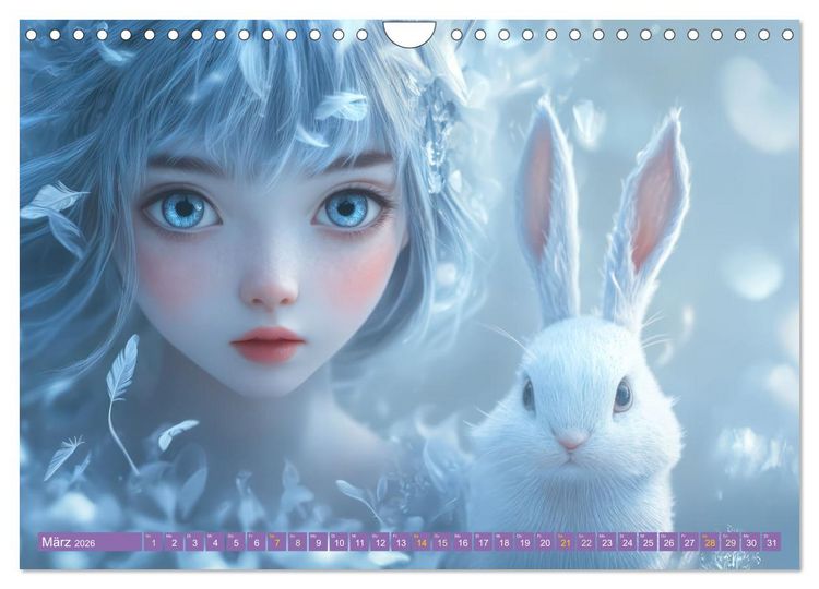 Produktbild: Winterliche Fantasie Anim&eacute; (Wandkalender 2026 DIN A4 quer), CALVENDO Monatskalender