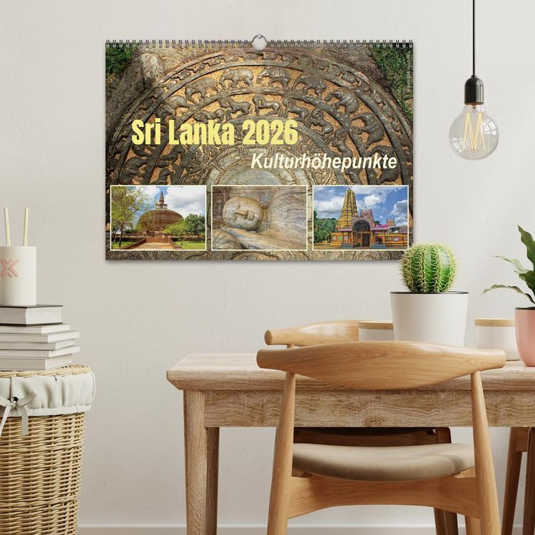 Produktbild: Sri Lanka 2026 Kulturh&ouml;hepunkte (Wandkalender 2026 DIN A3 quer), CALVENDO Monatskalender