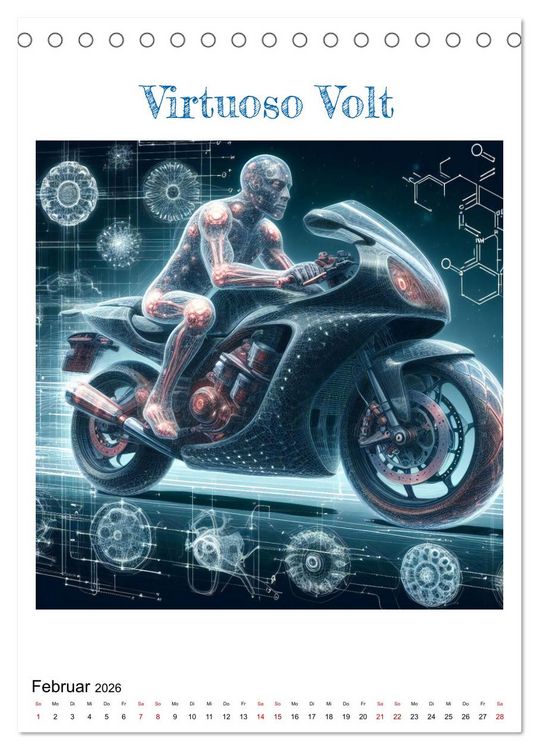 Produktbild: Motorr&auml;der der Zukunft (Tischkalender 2026 DIN A5 hoch), CALVENDO Monatskalender
