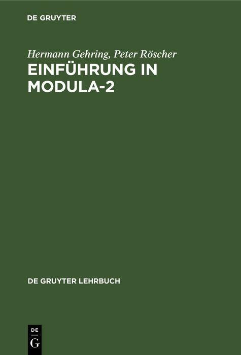 Produktbild: Einf&uuml;hrung in Modula-2
