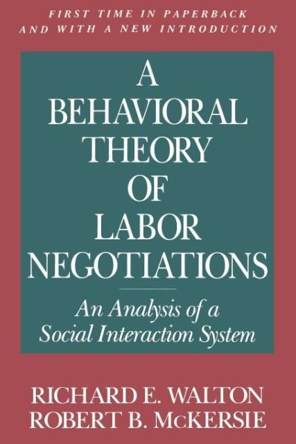 Produktbild: Behavioral Theory Of Labor Neg