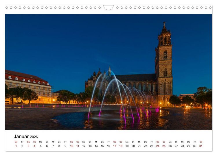 Produktbild: Auf den Spuren der Romanik zur blauen Stunde (Wandkalender 2026 DIN A3 quer), CALVENDO Monatskalender
