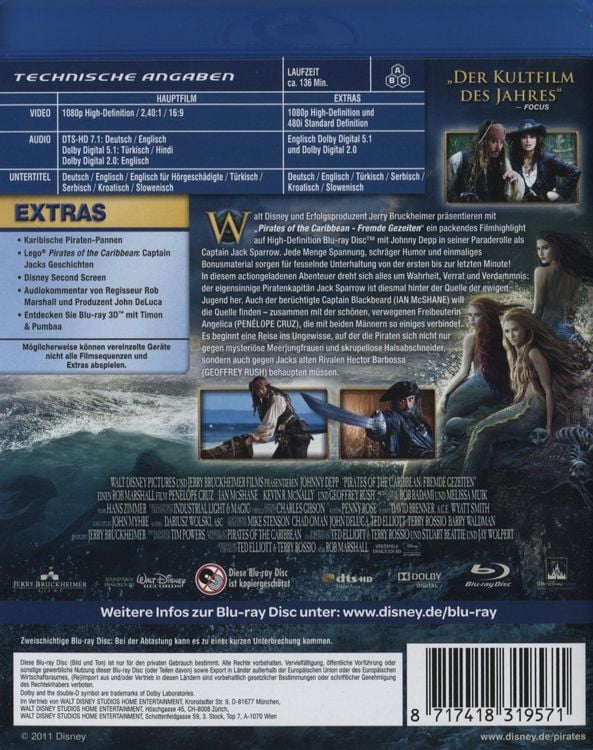 Produktbild: Pirates of the Caribbean 4 - Fremde Gezeiten