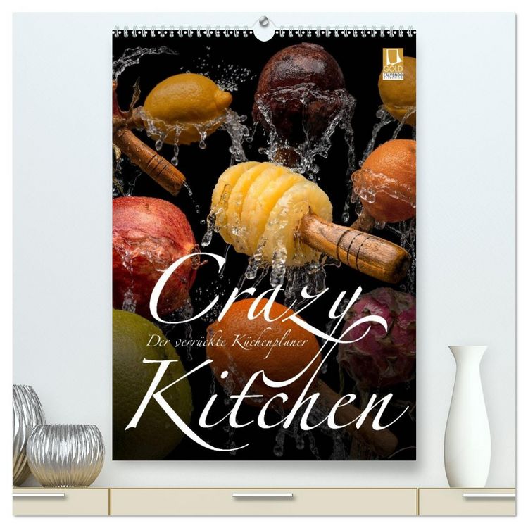Produktbild: Crazy Kitchen - Der verr&uuml;ckte K&uuml;chenplaner (hochwertiger Premium Wandkalender 2026 DIN A2 hoch), Kunstdruck in Hochglanz