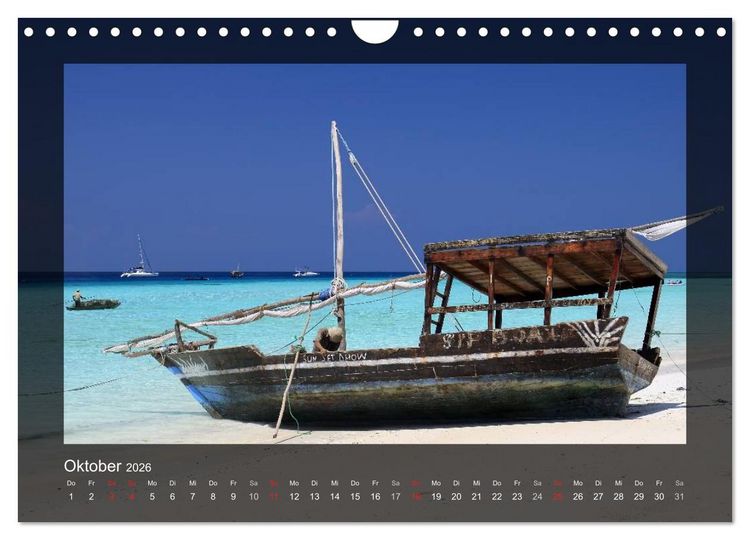 Produktbild: Sansibar (Wandkalender 2026 DIN A4 quer), CALVENDO Monatskalender